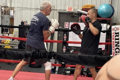 Fighters sparring